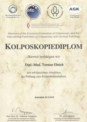 Kolposkopiediplom Torsten Ehrich
